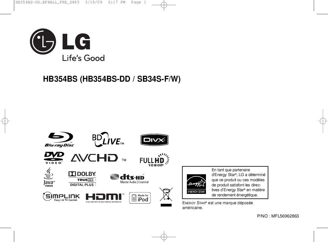 Guide utilisation LG HB-354BS  de la marque LG