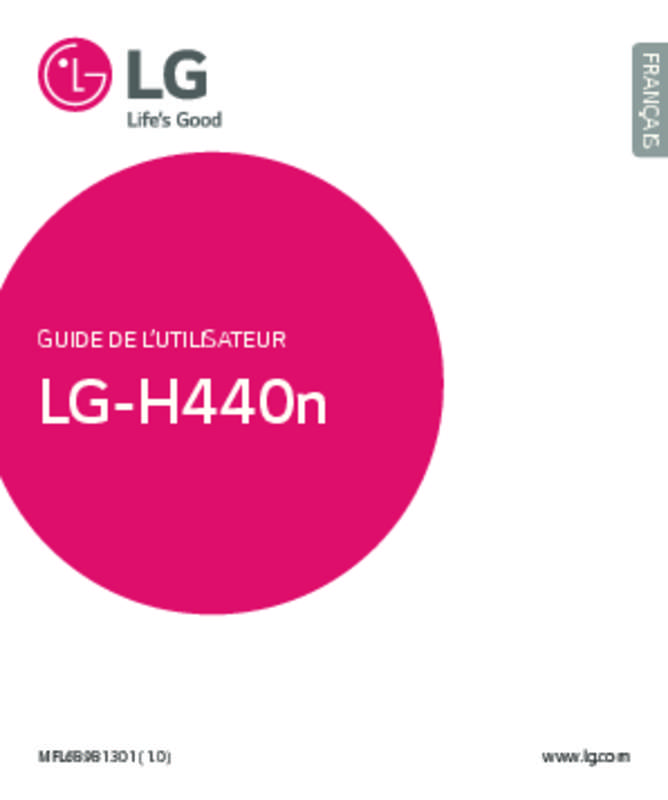 Guide utilisation LG C70 SPIRIT  de la marque LG