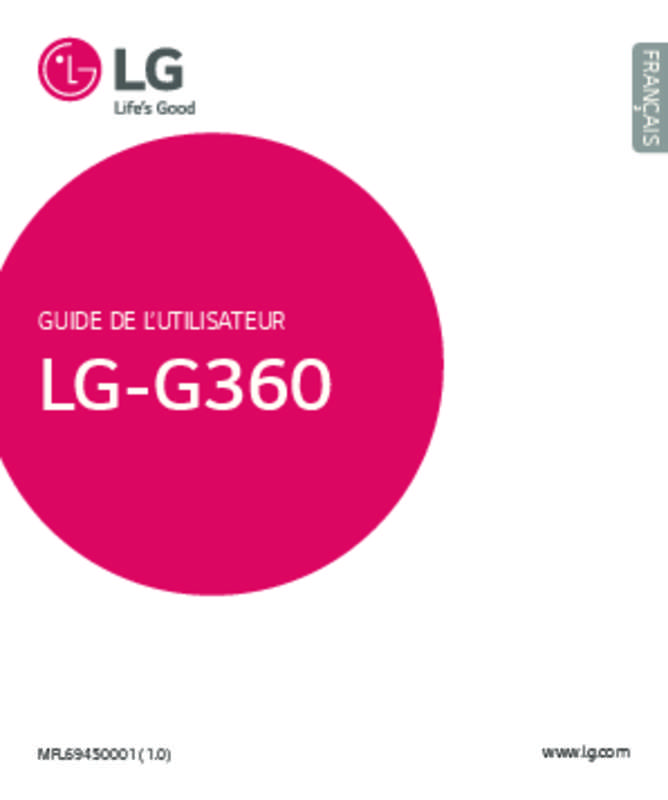 Guide utilisation LG G360  de la marque LG