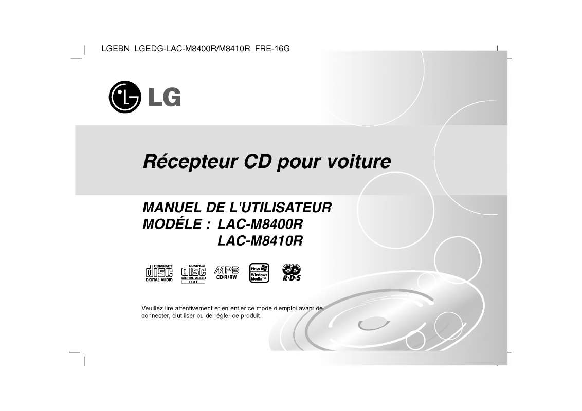 Guide utilisation LG LAC-M8410R  de la marque LG