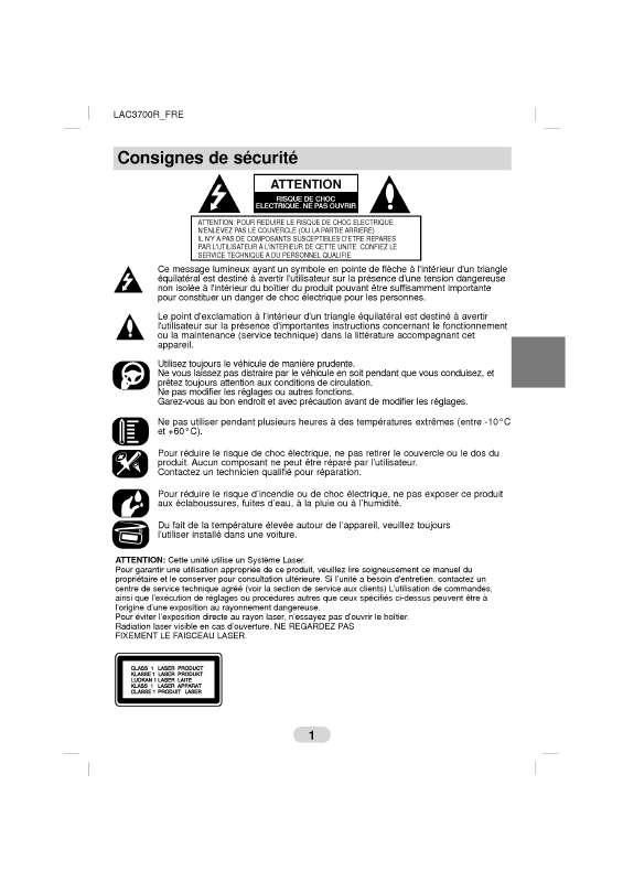 Guide utilisation LG LAC3705R  de la marque LG