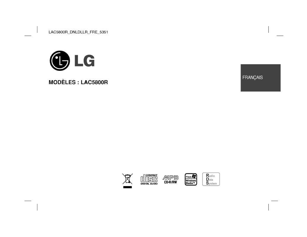 Guide utilisation LG LAC5800R  de la marque LG