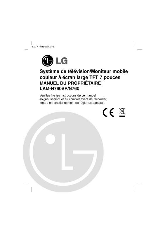 Guide utilisation LG LAM-N760  de la marque LG