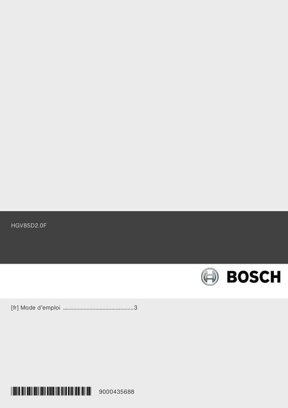 Guide utilisation BOSCH HGV85D220F de la marque BOSCH