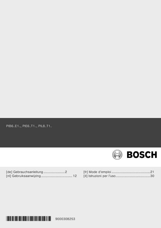 Guide utilisation BOSCH PIL811T14E de la marque BOSCH