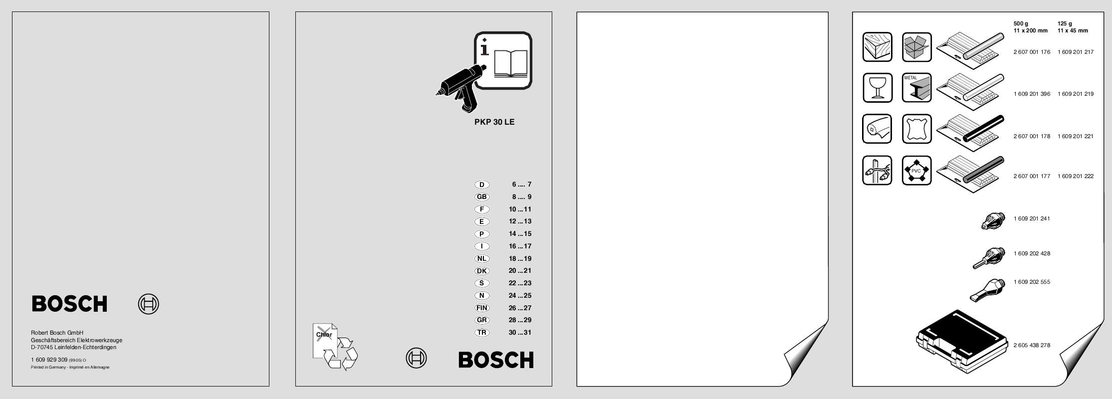 Guide utilisation BOSCH PKP 30 LE de la marque BOSCH