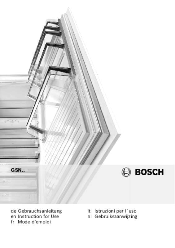 Guide utilisation BOSCH GSN51AW40 de la marque BOSCH