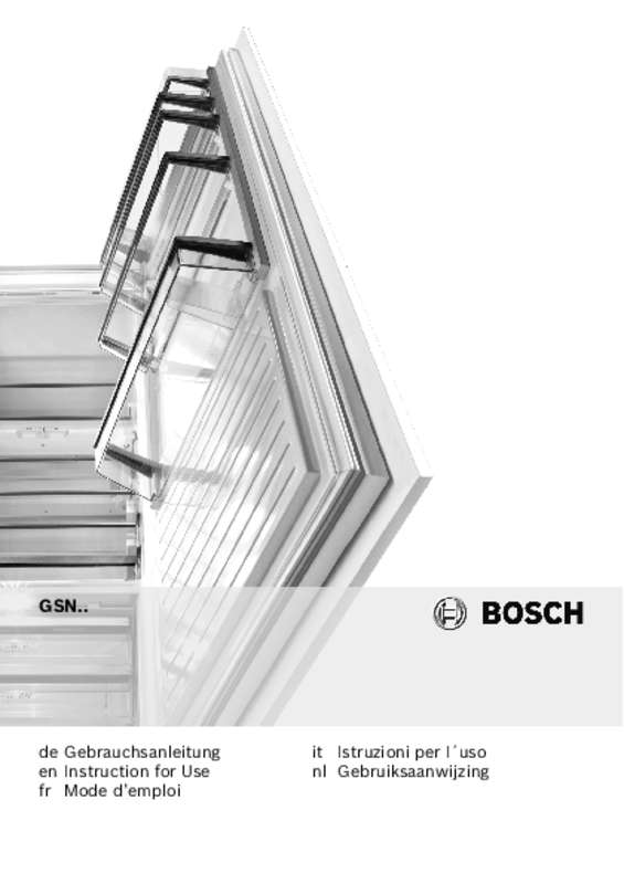 Guide utilisation BOSCH GSN54AW30 de la marque BOSCH