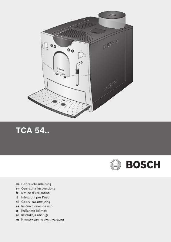 Guide utilisation BOSCH TCA 5400 de la marque BOSCH