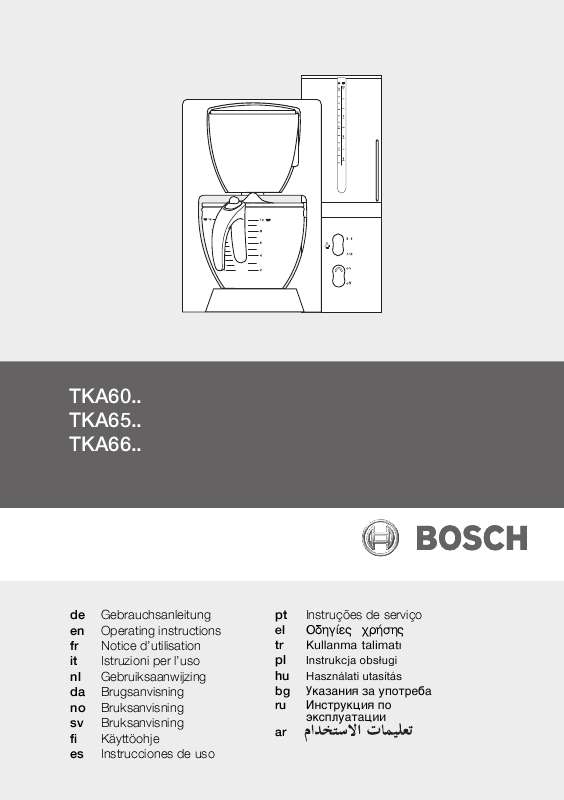 Guide utilisation BOSCH TKA6024  - QUICK GUIDE de la marque BOSCH