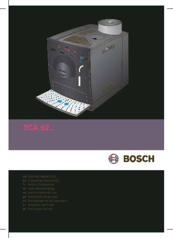 Guide utilisation BOSCH TCA 5201 de la marque BOSCH