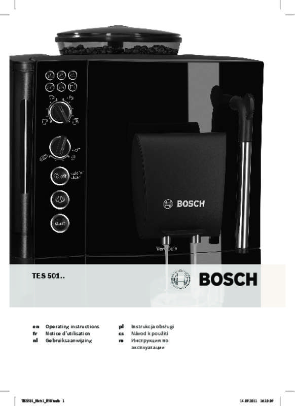 Guide utilisation BOSCH VEROCAFE TES50129RW de la marque BOSCH