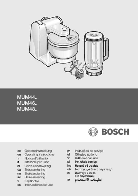 Guide utilisation BOSCH MUM-4825 de la marque BOSCH