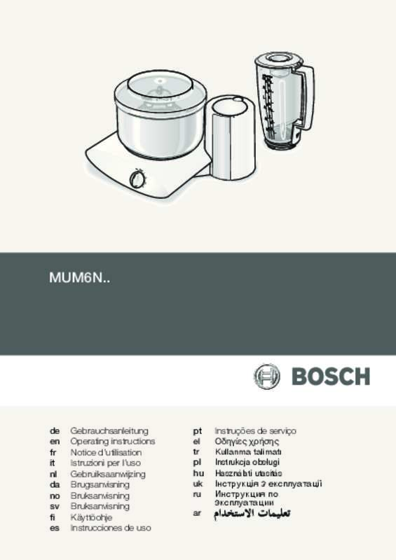 Guide utilisation BOSCH MUM-6-N-21 de la marque BOSCH