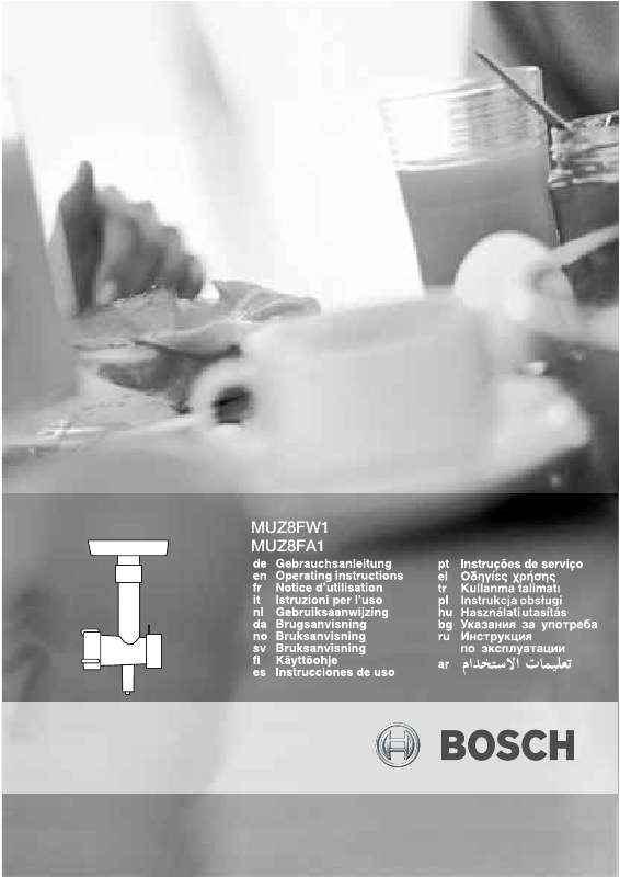 Guide utilisation BOSCH 8FA1  - SUPPLEMENT de la marque BOSCH