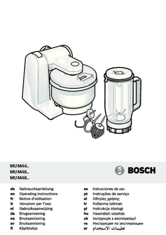 Guide utilisation BOSCH MUM4655 de la marque BOSCH
