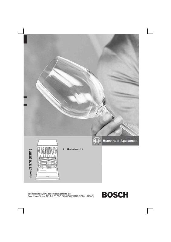 Guide utilisation BOSCH SGE09A05 de la marque BOSCH