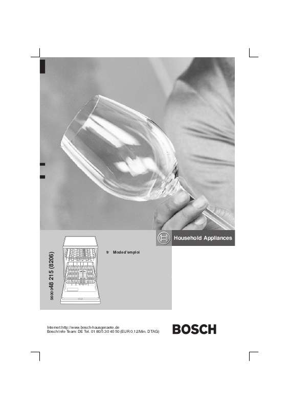 Guide utilisation BOSCH SGS4450FF de la marque BOSCH