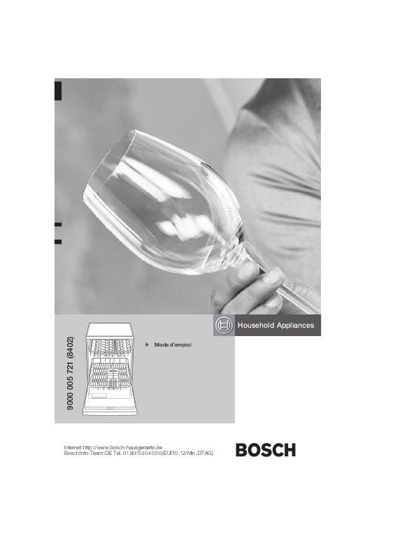 Guide utilisation BOSCH SHV09T03EU de la marque BOSCH