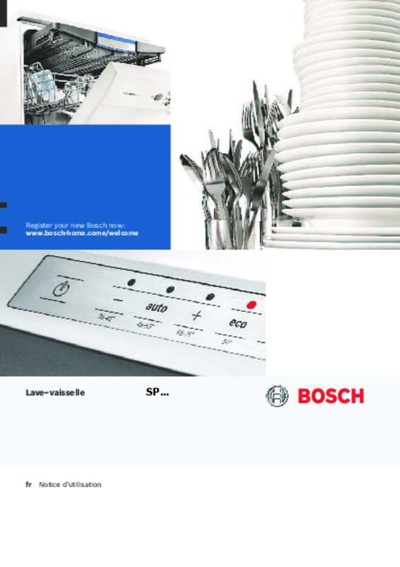 Guide utilisation BOSCH SPI69T25EU de la marque BOSCH