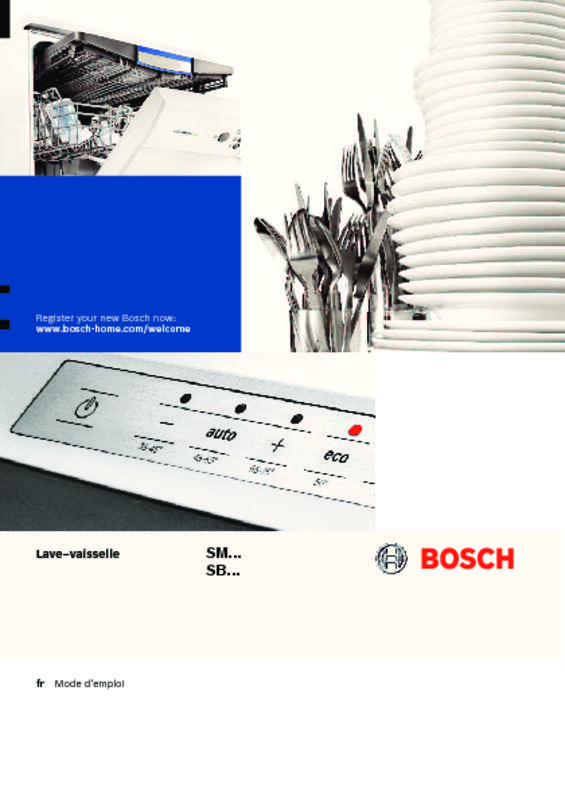 Guide utilisation BOSCH SMS40C12EU de la marque BOSCH