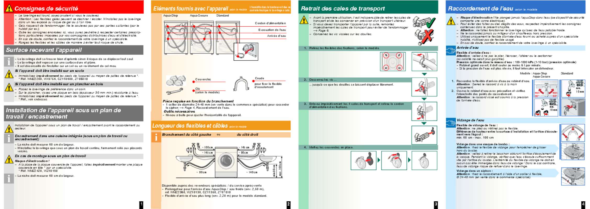 Mode d'emploi Bosch Serie 2 WIA24201FF (Français - 32 des pages)