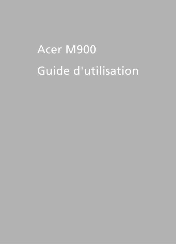 Guide utilisation ACER M900  de la marque ACER