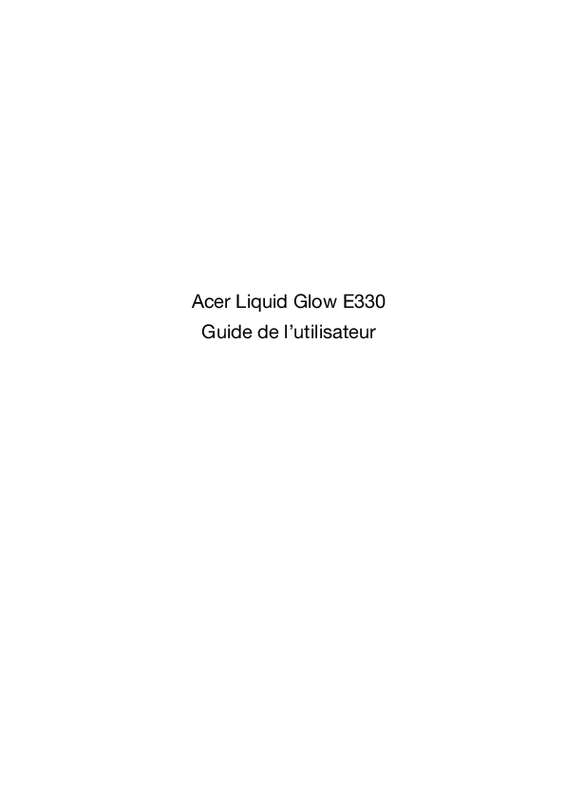 Guide utilisation ACER LIQUID GLOW E330 CAT'S-EYE  de la marque ACER