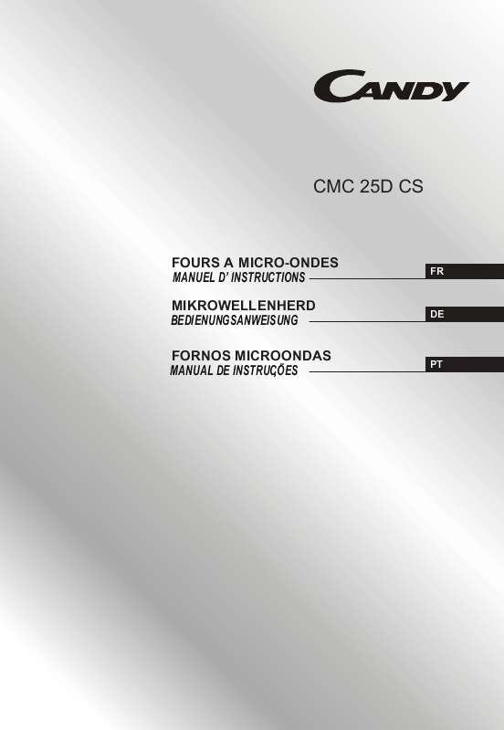 Guide utilisation CANDY CMC25D CS de la marque CANDY