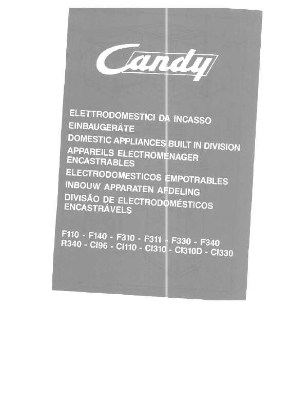 Guide utilisation CANDY F310 de la marque CANDY