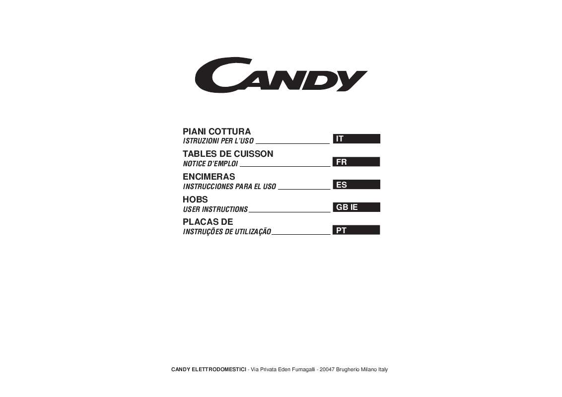 Guide utilisation CANDY PG 640/1 SQTE INT de la marque CANDY