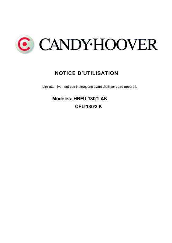 Guide utilisation CANDY CFU 130-2 K de la marque CANDY
