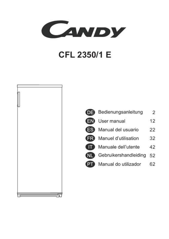 Guide utilisation CANDY CFL 2350/1 E de la marque CANDY