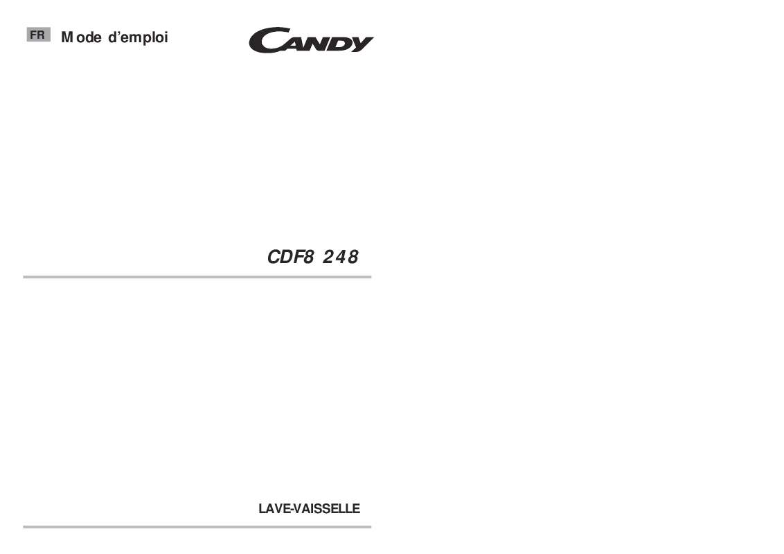 Guide utilisation CANDY CDF8 248 de la marque CANDY