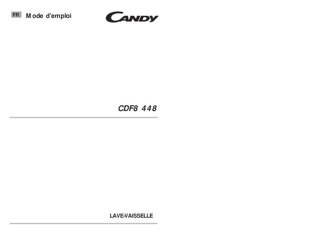 Guide utilisation CANDY CDF8 448 de la marque CANDY