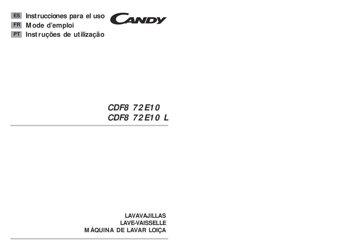 Guide utilisation CANDY CDF8 72E10 de la marque CANDY