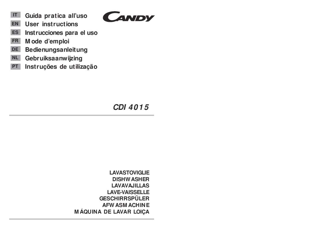 Guide utilisation CANDY CDI 4015 de la marque CANDY