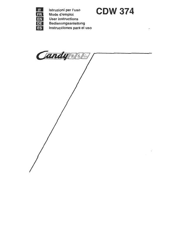 Guide utilisation CANDY CDW 374 de la marque CANDY