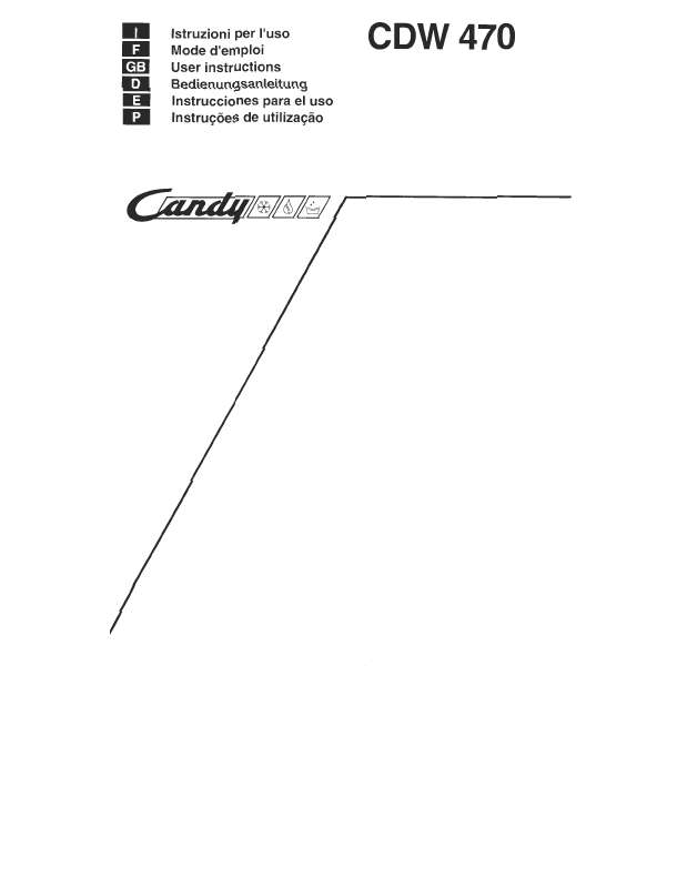 Guide utilisation CANDY CDW 470 de la marque CANDY