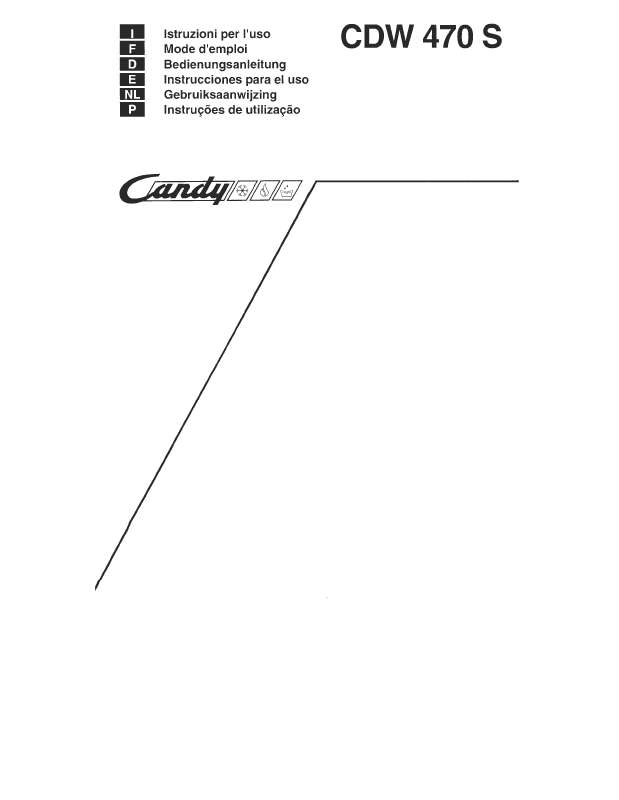Guide utilisation CANDY CDW 470 S de la marque CANDY