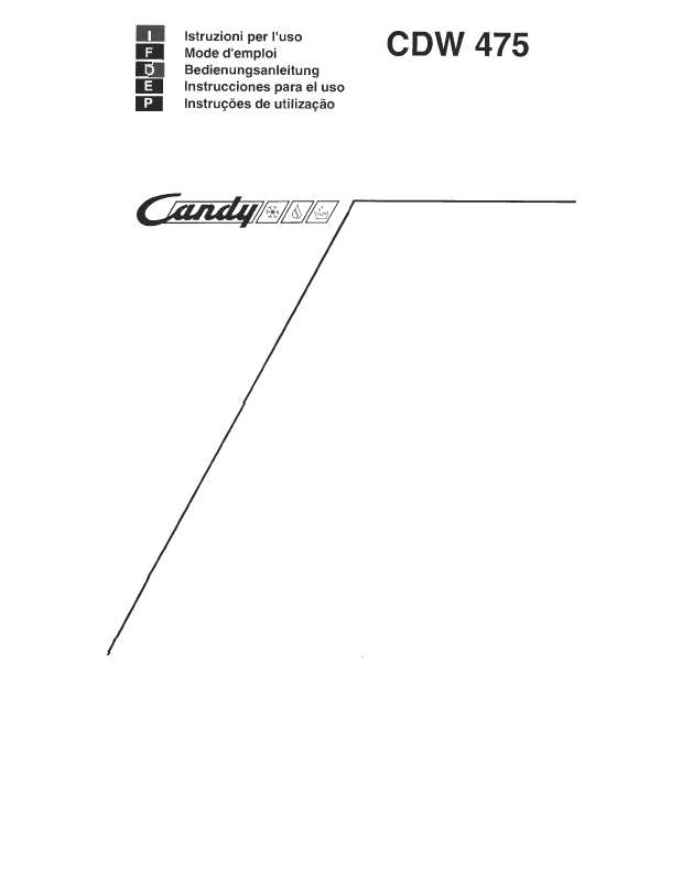 Guide utilisation CANDY CDW 475 de la marque CANDY