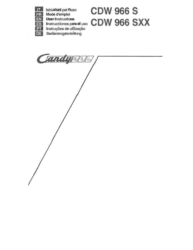 Guide utilisation CANDY CDW 965 de la marque CANDY