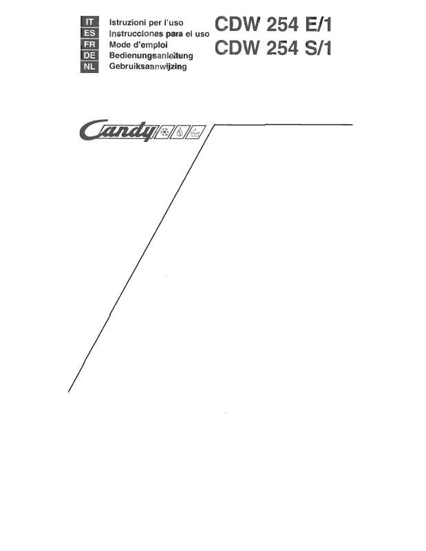 Guide utilisation CANDY CDW254E/1 de la marque CANDY