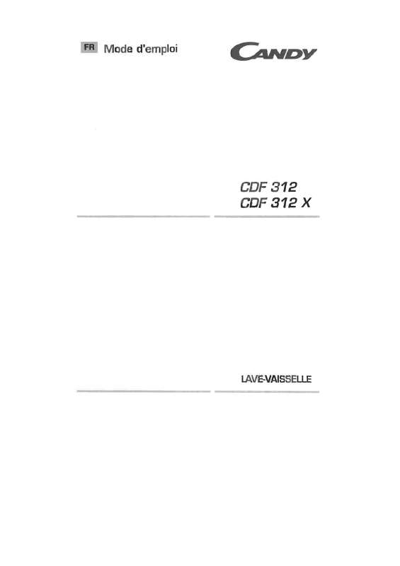 Guide utilisation CANDY CDF 312 de la marque CANDY