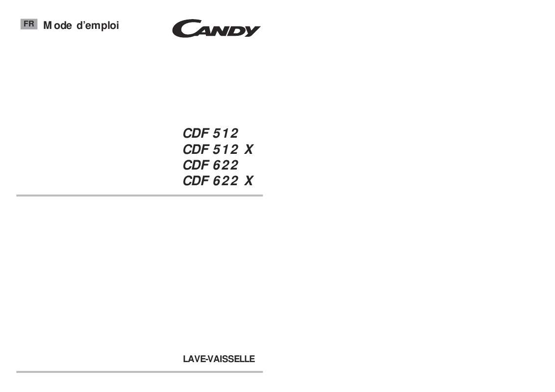 Guide utilisation CANDY CDF 512 de la marque CANDY
