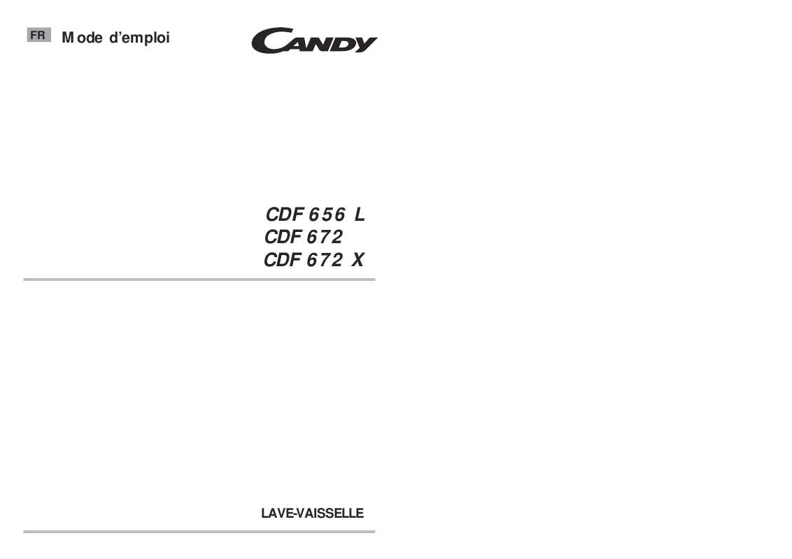 Guide utilisation CANDY CDF 656 de la marque CANDY