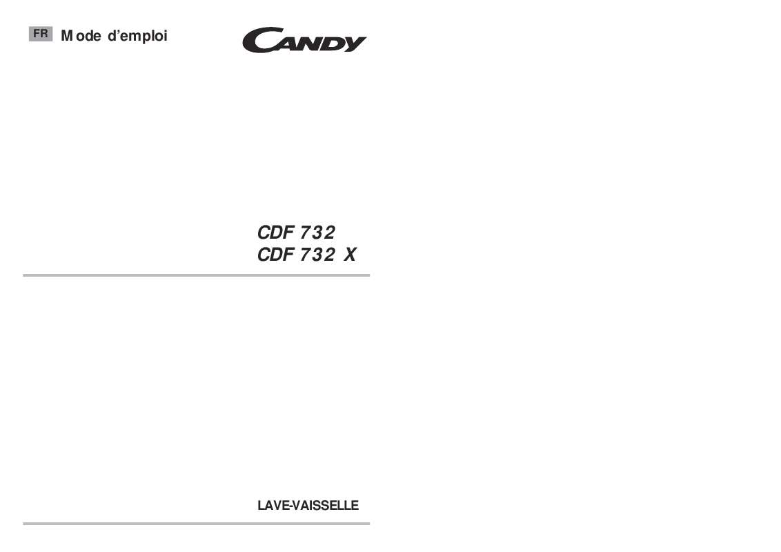 Guide utilisation CANDY CDF 732 de la marque CANDY