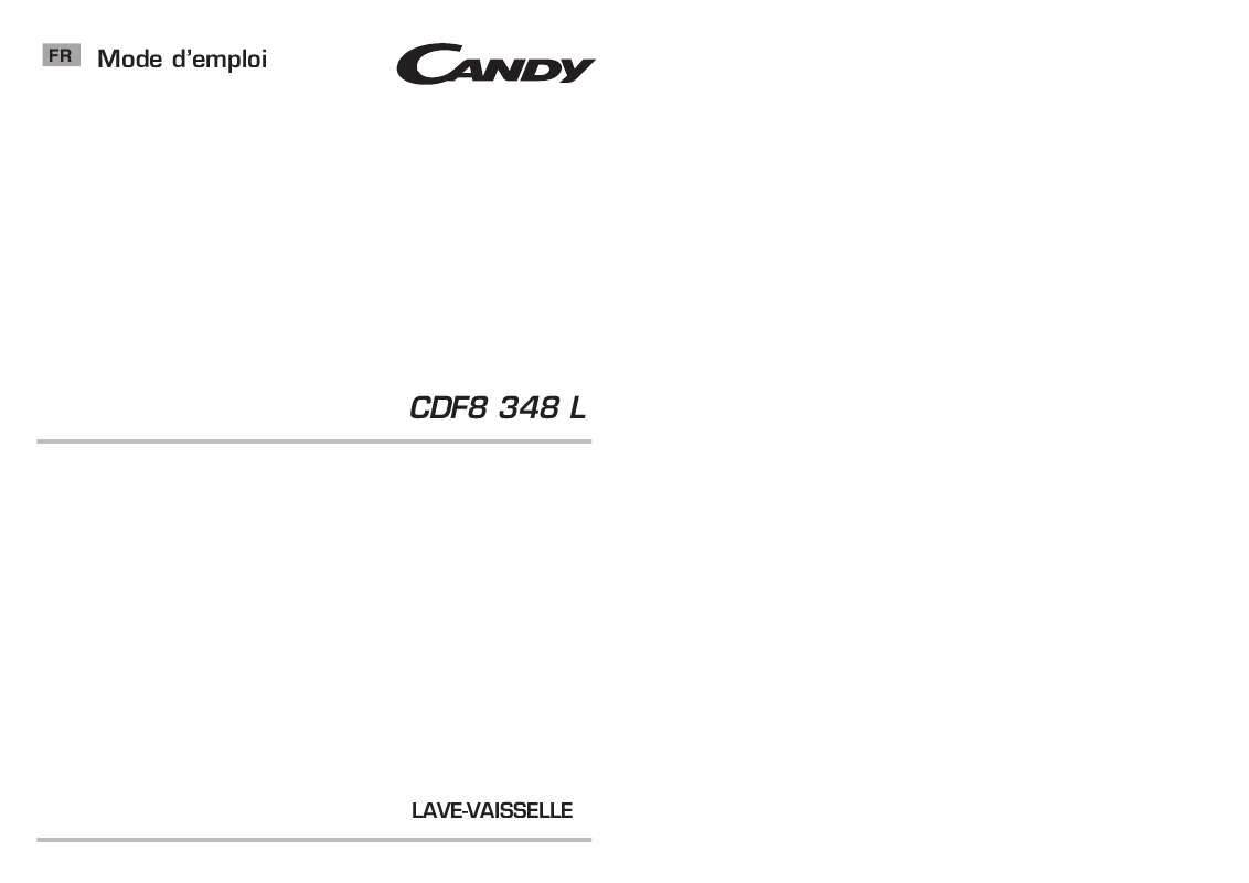 Guide utilisation CANDY CDF8 348L de la marque CANDY