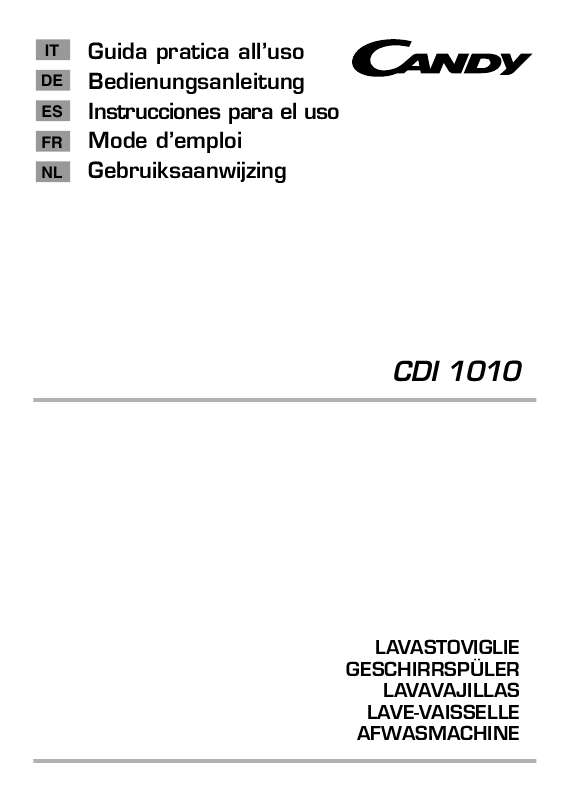 Guide utilisation CANDY CDI 1010/3 de la marque CANDY