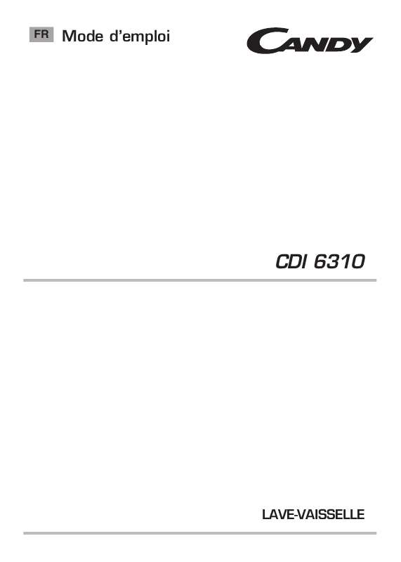 Guide utilisation CANDY CDI 6310 de la marque CANDY